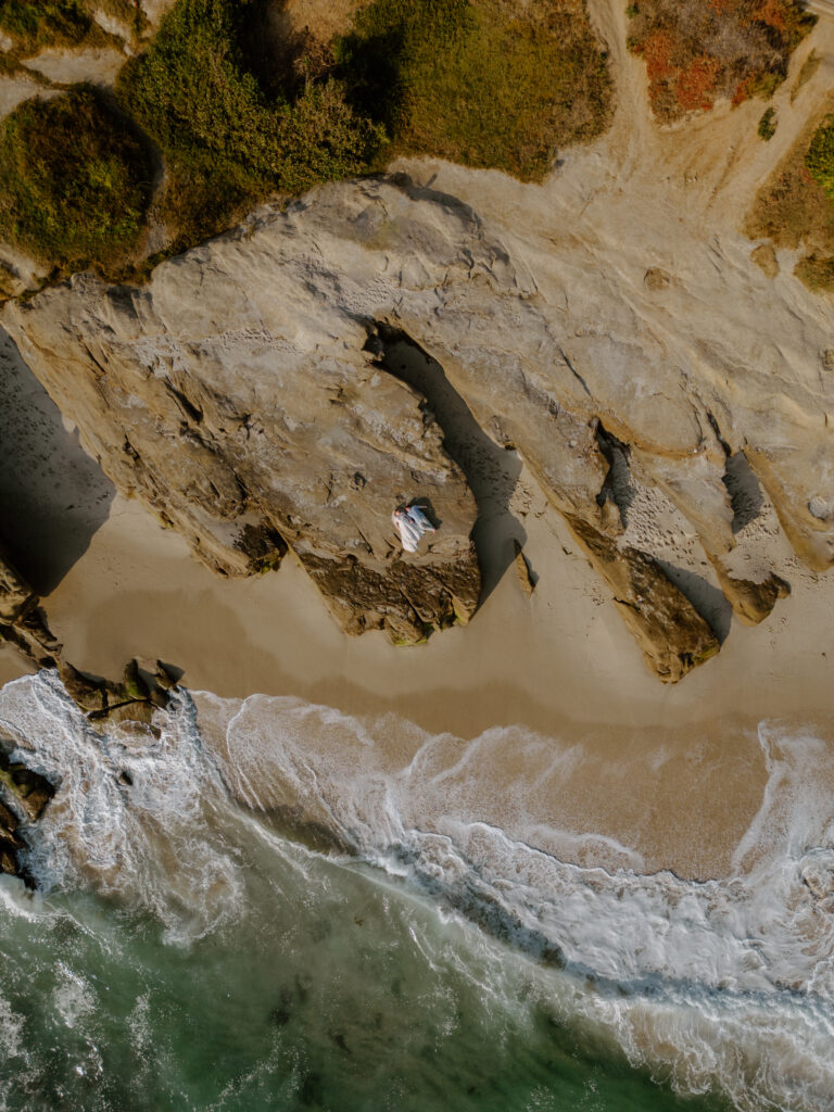 Drone Shot of San Diego Elopement