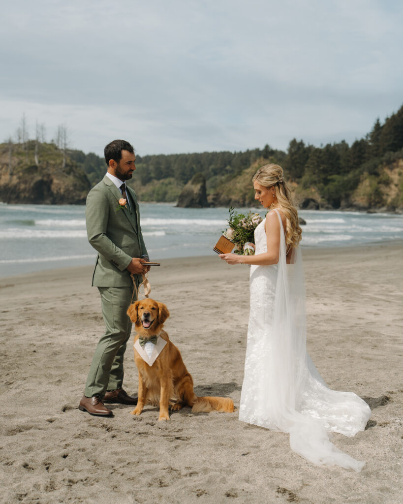 Private Vow Exchange at Redwoods Beach