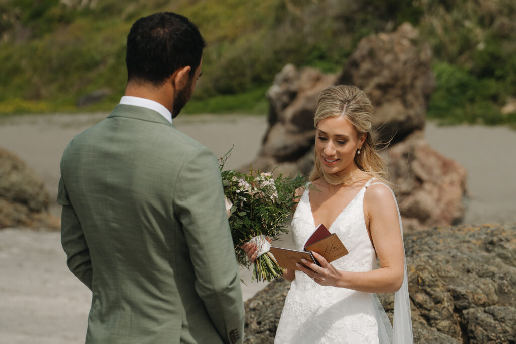 Private Vow Exchange at Redwoods Beach
