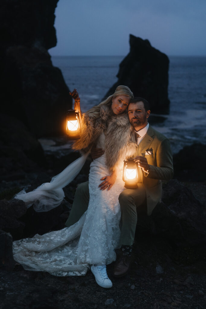 Redwoods Elopement with lanterns
