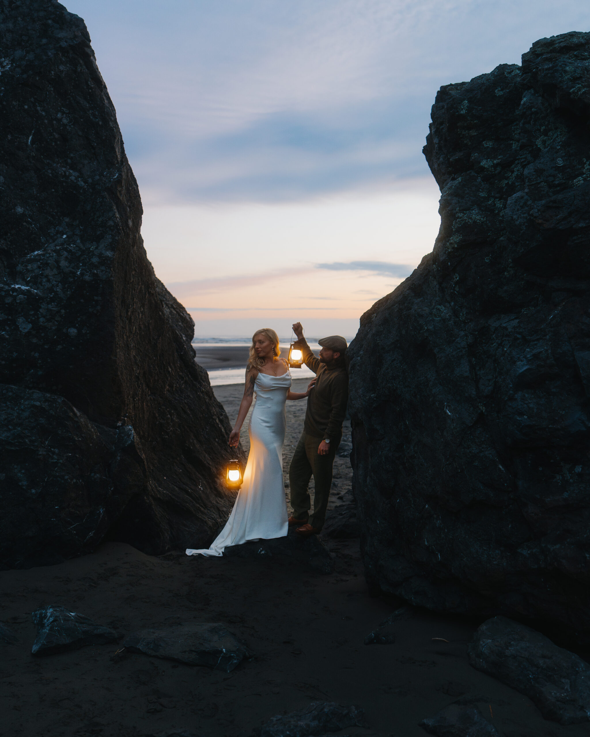 Redwoods Elopement with lanterns