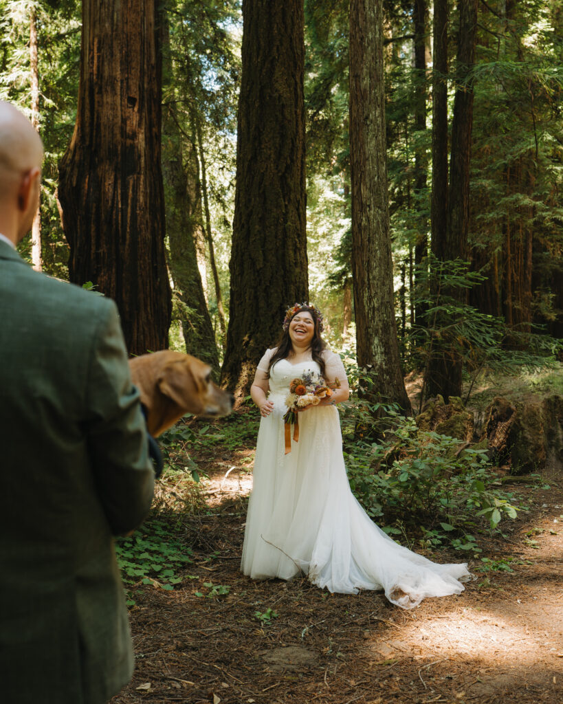 redwoods elopement with dog