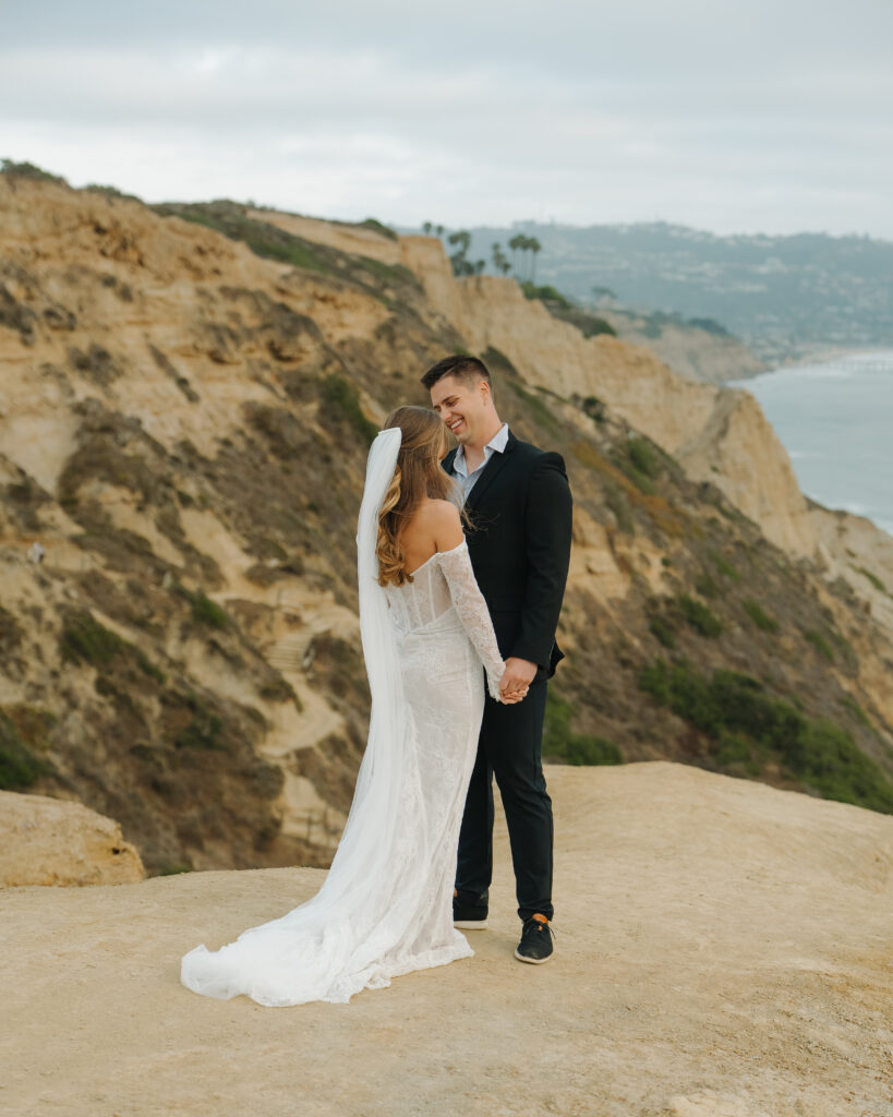 San Diego Elopement on a cliff