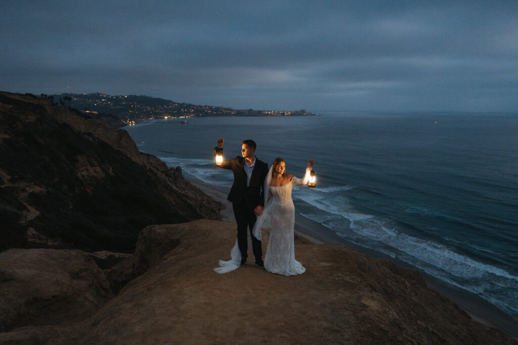 San Diego Elopement on a cliff