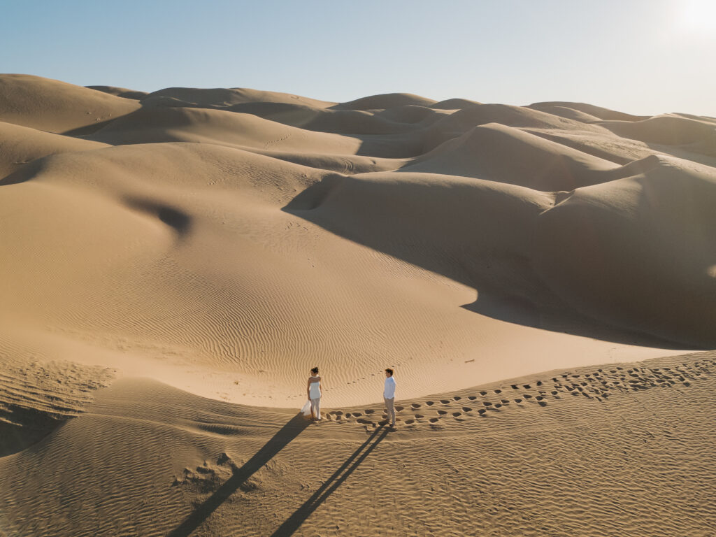 Sand Dunes Elopement Drone