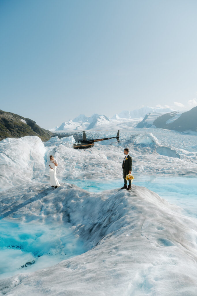Alaska Helicopter Elopement to a Glacier